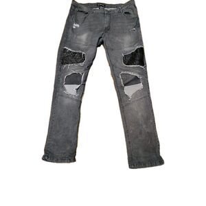 M. Society Distressed Jeans 40x32 Black